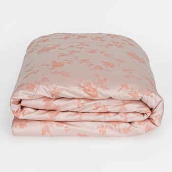 Пододеяльник оранжевый жаккард с цветочным рисунком 150х200 Apricot Palette Grass - Абрикосовый