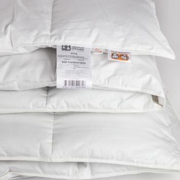 Одеяло детское в кроватку 100х135 Baby Platinum Grass 100% пух серый - всесезонное (300 гр.)
