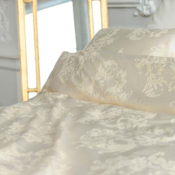 Пододеяльник золотой с цветами жаккард 150х200 Golden Palette Grass - Золотистый