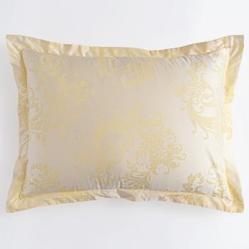 Постельное белье с цветами жаккард сатин евро 200х220 Golden Palette Grass - Золотистое