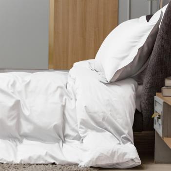 Постельное белье двуспальное (200х220; 70х70 - 2 шт; 180х200х40) Alpine White Allure Grass - Белое от German Grass