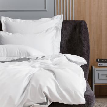 Пододеяльник элитный на пуговицах (200х200) Alpine White Allure Grass 100% Египетский хлопок - Белый