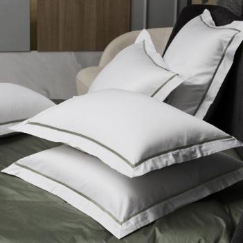 Наволочки с узким кантом (50х70 - 2 шт.) Alpine Pine Green Allure Grass - Белый / Хвойно-зеленый