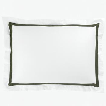 Наволочки премиум класса с широкой отделкой (50х70 - 2 шт.) Alpine Pine Green Allure Grass - Белый / Хвойно-зеленый
