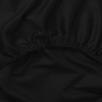 Простыня элитная на резинке (160х200х40) Dark Onyx Allure Grass - Черный с синеватым отливом