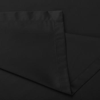 Простыня на двуспальную кровать плоская (180х240) Dark Onyx Allure Grass - Черная с синеватым отливом