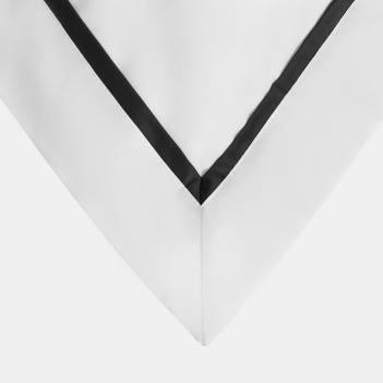 Элитные наволочки с узким кантом (50х70 - 2 шт.) Alpine Dark Onyx Allure Grass - Белый / Черный с синеватым отливом