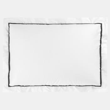 Белые наволочки с узким кантом (50х70 - 2 шт.) Alpine Dark Onyx Allure Grass - Белый / Черный с синеватым отливом