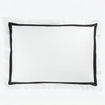 Наволочки премиум класса с широкой отделкой (50х70 - 2 шт.) Alpine Dark Onyx Allure Grass - Белый / Черный с синеватым отливом