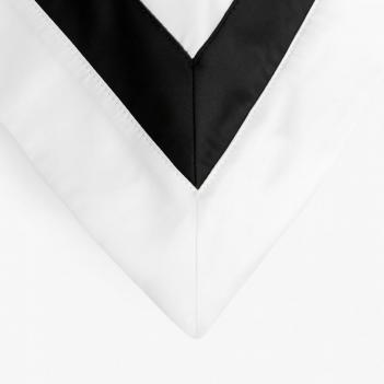 Элитные наволочки с широкой отделкой (50х70 - 2 шт.) Alpine Dark Onyx Allure Grass - Белый / Черный с синеватым отливом