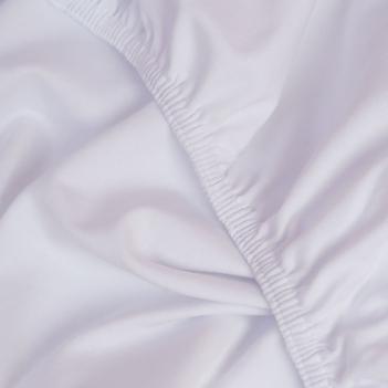 Простыня на резинке (90х200х40) Jersey White Grass - Белая хлопок 100% Джерси