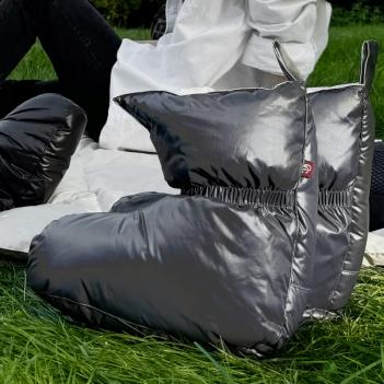 Пуховые тапочки туристические премиум (Сапожки-носочки) 36/39 Comfort Socks Travel Grass - Graphite Темно-серый