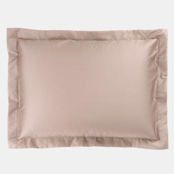 Постельное белье элитное (200х220; 50х70 - 2 шт; 160х200x40) Nude Pink Allure Grass - Розовато-бежевое с жемчужным блеском