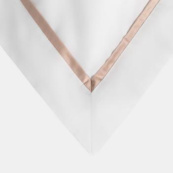 Белые наволочки с узким кантом (50х70 - 2 шт.) Alpine Nude Pink Allure Grass - Белый / Розовато-бежевый с жемчужным блеском