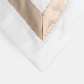 Наволочки элитные с широкой отделкой (50х70 - 2 шт.) Alpine Nude Pink Allure Grass - Белый / Розовато-бежевый с жемчужным блеском