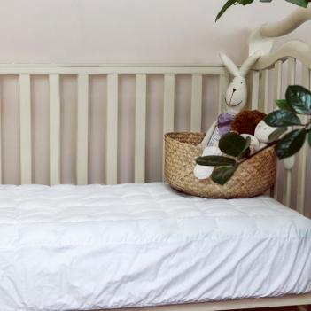 Пуховая перинка детская с юбкой 60х120х15 Baby Down Grass 100% белый гусиный пух - теплая (470 гр.) от German Grass