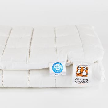 Дорогой детский наматрасник с юбкой 60х120х15 Baby Down Grass 100% белый гусиный пух - теплая (470 гр.)