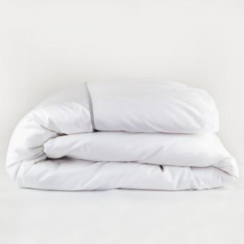 Пододеяльник 200х200 Salzburg Noble Pearl Grass - Белый / Светло-серый