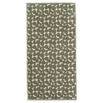 Полотенце с кругами галька махровое 50х100 Cawo Loft Pebbles 6224 34 - Оливковый
