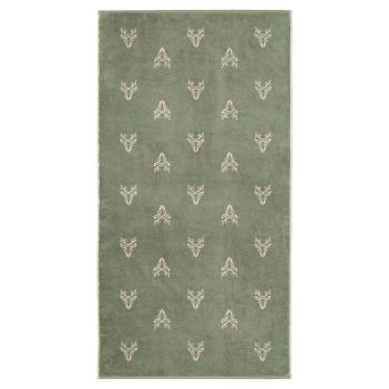 Полотенце Альпы с оленями махровое 70х140 Cawo Alpenchic Edition Allover 6229 43 - Оливковое