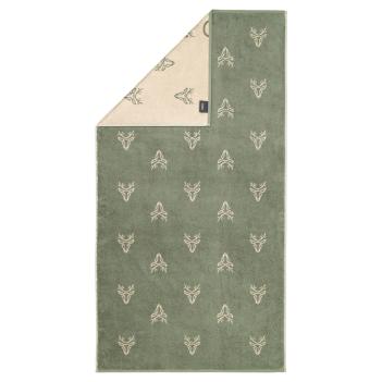 Полотенце с оленями махровое 70х140 Cawo Alpenchic Edition Allover 6229 43 - Оливковый