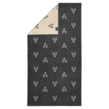 Полотенце Альпы с оленями махровое 70х140 Cawo Alpenchic Edition Allover 6229 73 - Темно-серый