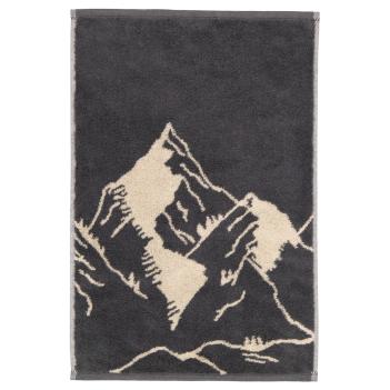 Полотенце элитное из германии махровое 100% хлопок 30х50 Горы Cawo Alpenchic Edition Berge 6269 73 - Темно-серое