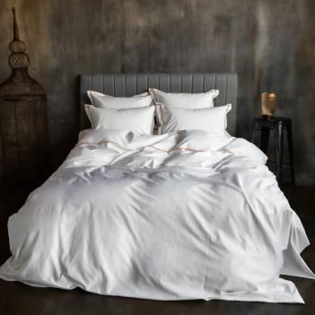 Пододеяльник из сатина 200х200 Salzburg Noble Rose Grass - Белый / Пыльно-розовый  от Герман Грасс