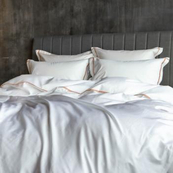 Постельное белье белое 200х220 Salzburg Noble Rose Grass - без простыни