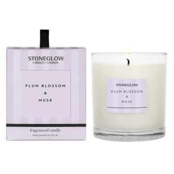 Свеча ароматическая Цветы сливы и Мускус | Plum Blossom & Musk Stoneglow  - 40 ч.