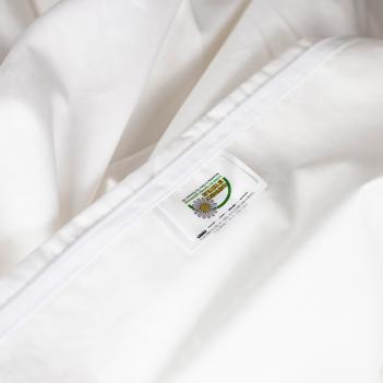 Постельное белье 200х200 Tyrol Noble Canvas Grass - без простыни белый комплект с кружевом