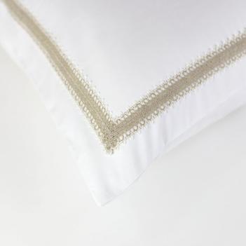 Постельное белье 200х200 Tyrol Noble Canvas Grass - без простыни кпб с кружевной полоской