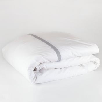 Пододеяльник 200х220 Vienna Noble Pearl Grass - Белый / Светло-серый от German Grass