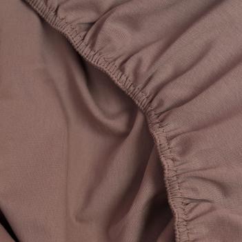Простыня на резинке (90х200х40) Jersey Taupe Grass - Светло-коричневый Тауп от German Grass (Герман Грасс) 100% хлопок Джерси