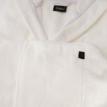 Халат женский элитный махровый немецкий с капюшоном Cawo Uni 827 XL (48/50 европейский размер) 67 - Белый