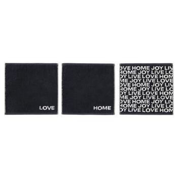 Комплект махровых полотенец для рук Love Home (30x30 - 3 шт.) Cawo Minis Mix 9909 97 - Черный