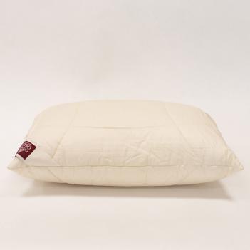 Подушка органик стеганая 50х70 Organic Cotton Grass  лён / хлопок - регулируемая (800 гр.) с внутренней наволочкой на молнии