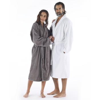 Халат элитный с длинным рукавов Aire L/XL 100% хлопок органический White Белый от Hamam (Хамам)