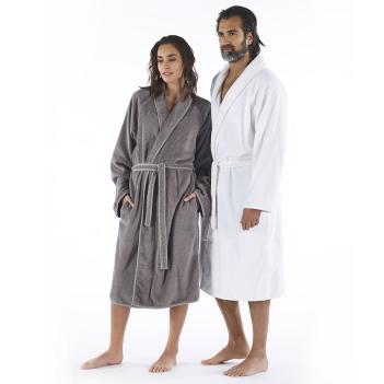Халат унисекс с длинным рукавов Aire L/XL 100% хлопок органический White Белый от Hamam (Хамам)