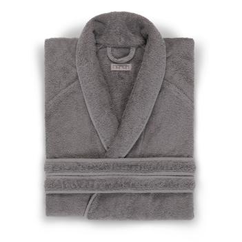 Халат с длинным рукавов Aire S/M 100% хлопок органический Mineral Оловянный от Hamam (Хамам) высокая махра