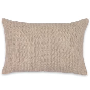 Подушка декоративная шерстяная текстурная вязка Альпака 40x60 Alpaca Texture - Бежевый