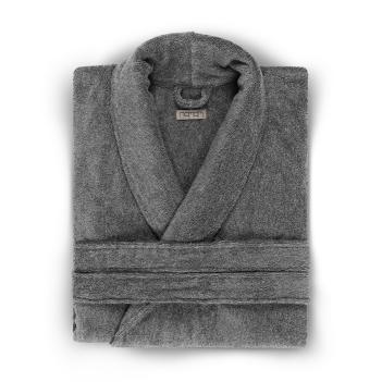 Халат банный махровый шелковистый Ash L/XL хлопок с модалом - Темно-серый от Hamam