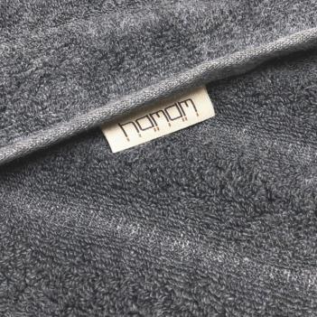 Полотенце ребристое волнистое мягкое 30х40 Ash Ribbed модал / хлопок - антрацит от Hamam (Хамам)