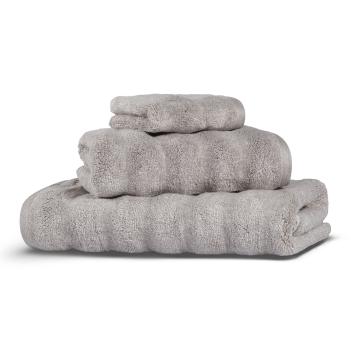 Полотенце волнистое мягкое 50х100 Ash Ribbed модал / хлопок - Светлый дым от Hamam (Хамам)