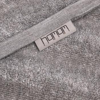 Полотенце премиум хлопковое с модалом волнистое мягкое 100х150 Ash Ribbed модал / хлопок - Светлый дым от Hamam (Хамам)