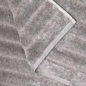 Полотенце ребристое волнистое мягкое 100х150 Ash Ribbed модал / хлопок - Светлый дым от Hamam (Хамам)