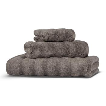 Полотенце волнистое мягкое 100х150 Ash Ribbed модал / хлопок - Коричневый от Hamam (Хамам)
