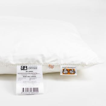 Подушка детская гипоаллегенная 40х60 Baby 95C Grass синтетика - мягкая (200 гр.) детально этикетка