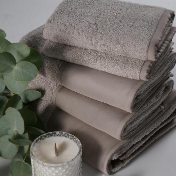 Полотенце красивое 50х80 Brise Claire Batist Atelier - Серо-бежевое