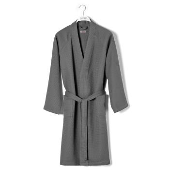 Халат вафельный кимоно унисекс Calamus S/M - Темно-серый от Hamam премиум турция